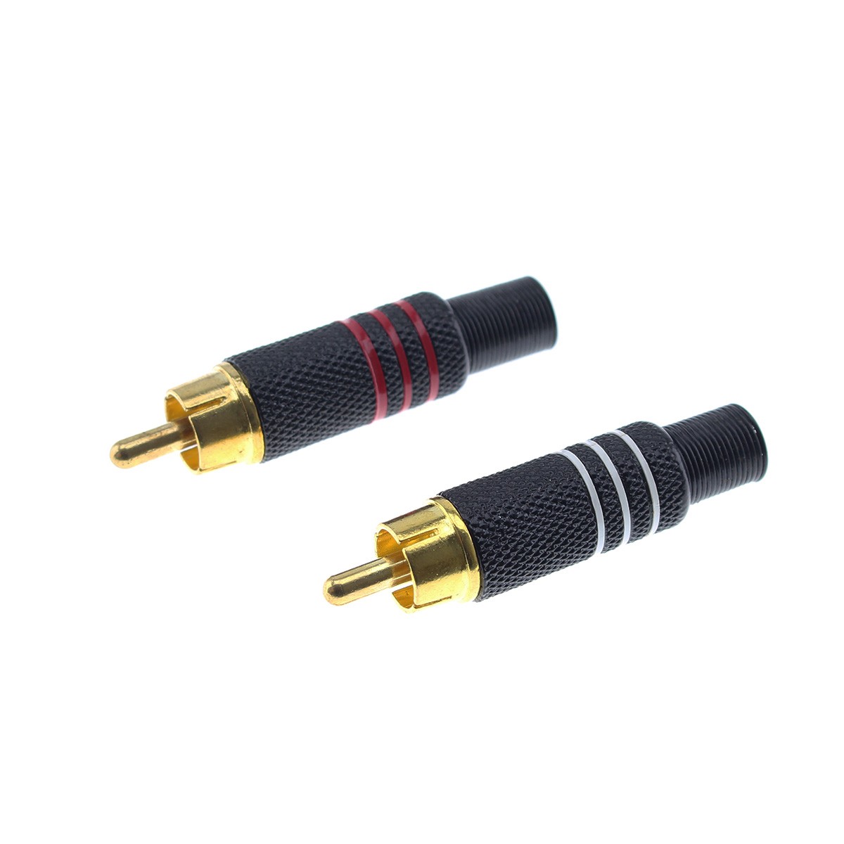 RCA Connectors Gold Plated Ø6mm (Pair) Black