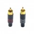 RCA Connectors Gold Plated Ø6mm (Pair) Black