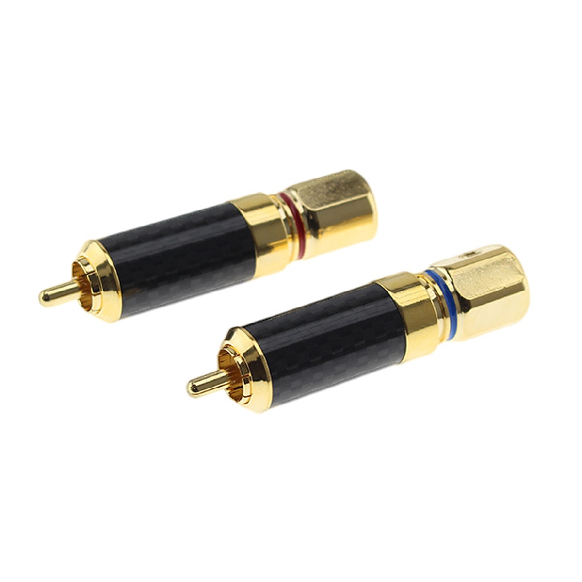 RCA Connectors Carbon Gold Plated Ø10mm (Pair)