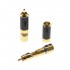 Connecteurs RCA Carbone Plaqué Or Ø6mm (La paire)