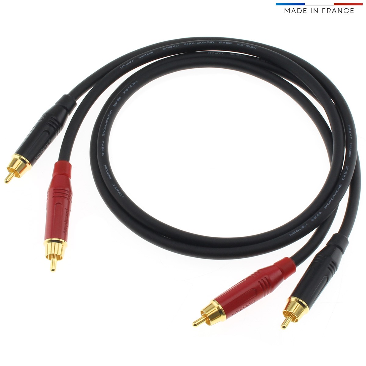 Câble Numérique Coaxial SPDIF RCA-RCA Cuivre Pur Plaqué Or 24K 2m