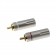 Male RCA Connectors Gold Plated 24k Ø6mm (Pair)