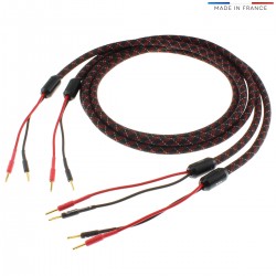 AUDIOPHONICS WIRE Banana Speaker Cables OFC Copper Gold Plated 3m (Pair)