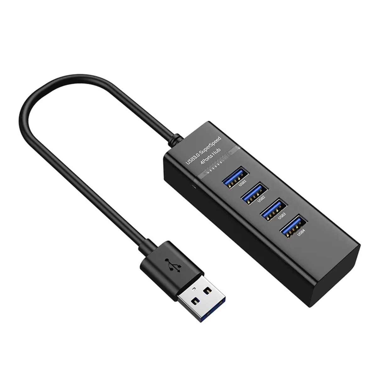 IO Crest 3.5 Inch Bay 4 Port Hub USB 3.0 with Fast Charging Port, 19 Pin  USB Header and USB A Connector SY-HUB20134,Black