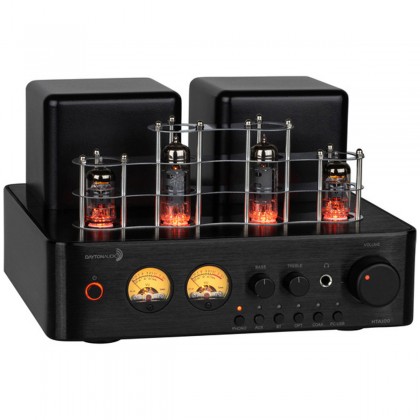 DAYTON AUDIO HTA100 Hybrid Tube Class AB Amplifier Bluetooth 2x65W 4 Ohm