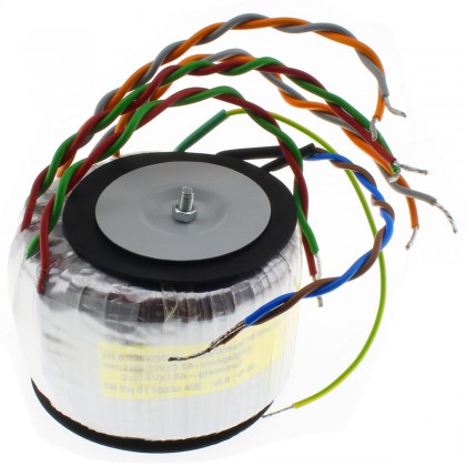 [GRADE S] Toroidal Transformer 168VA 2x15V 3.5A 2x9V 3.5A Electrostatic Screen