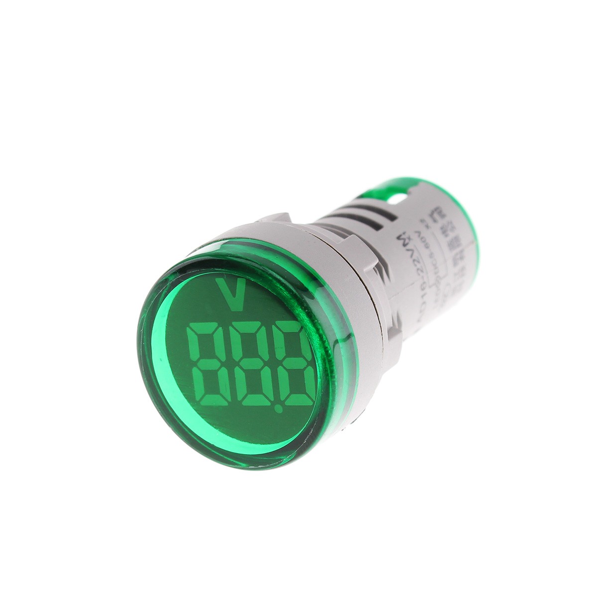 Afficheur de Tension Voltmètre à LED Verte 5-60VDC Ø22mm - Audiophonics