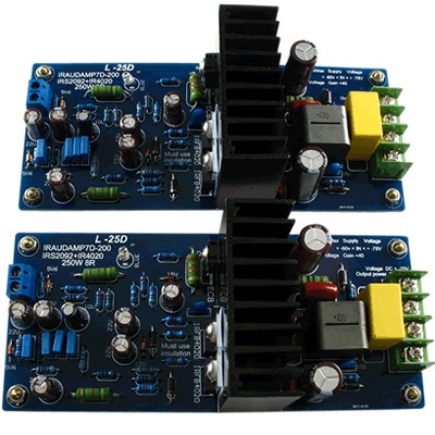 LJ IRS2092 IRAUDAMP7D Single Mono Amplifier Class D 2x250W