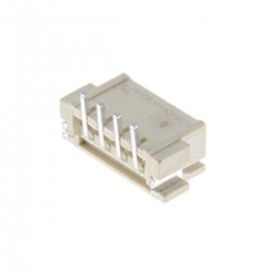XH 2.54mm Male 4 Pin Angled Socket Connector White (Unit)