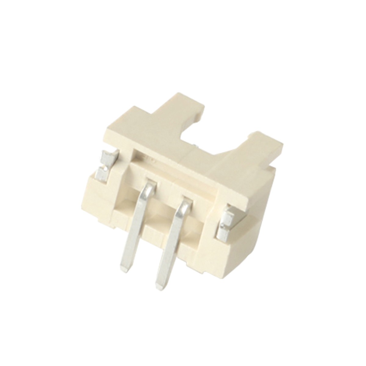 XH 2.54mm Male 2 Pin Angled Socket Connector White (Unit)