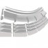 Profilé de Fixation Flexible pour Tissu Mural Tendu 1.05m Blanc