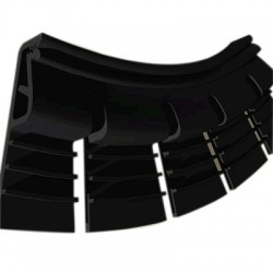 Flexible Fixing Profiles for Stretch Wall Fabric 1.05m Black