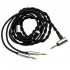 Angled Stereo Jack 3.5mm to 2x Jack 3.5mm Cable OFC Copper Gold Plated 1.5m