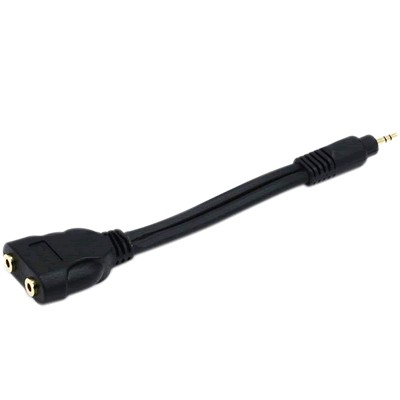 Adapter 1x Male Stereo Jack 3.5mm to 2x Female Stereo Jack 3.5mm