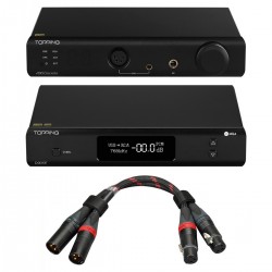 Pack Topping Amplificateur Casque A90 Discrete + DAC D90SE + Câbles XLR TCX1 25cm Noir