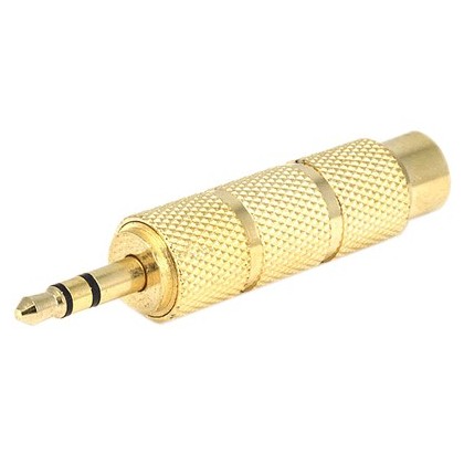 Adaptateur Jack mâle 3.5mm Jack 6.35mm femelle plaqué Or