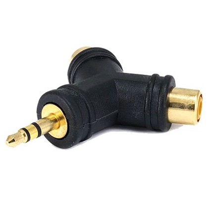 Adaptateur 1 x jack 3.5 stéréo mâle vers 2 x RCA femelle