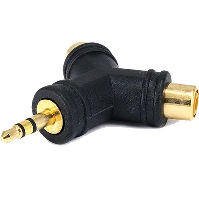 Adapter 1 x 3.5 stereo jack male to 2 x RCA female