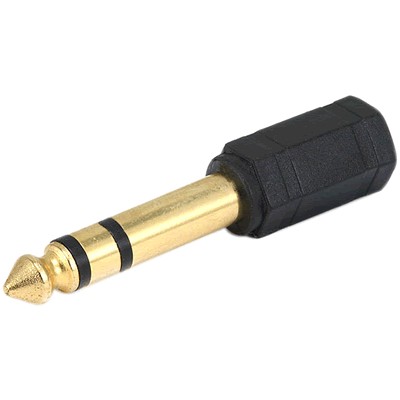Adapter Jack 6.35 male Stereo to Jack 3,5 fem Mono gold plated