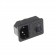 IEC C14 Plug with ON-OFF Toggle Switch and Fuse 250V 10A Black