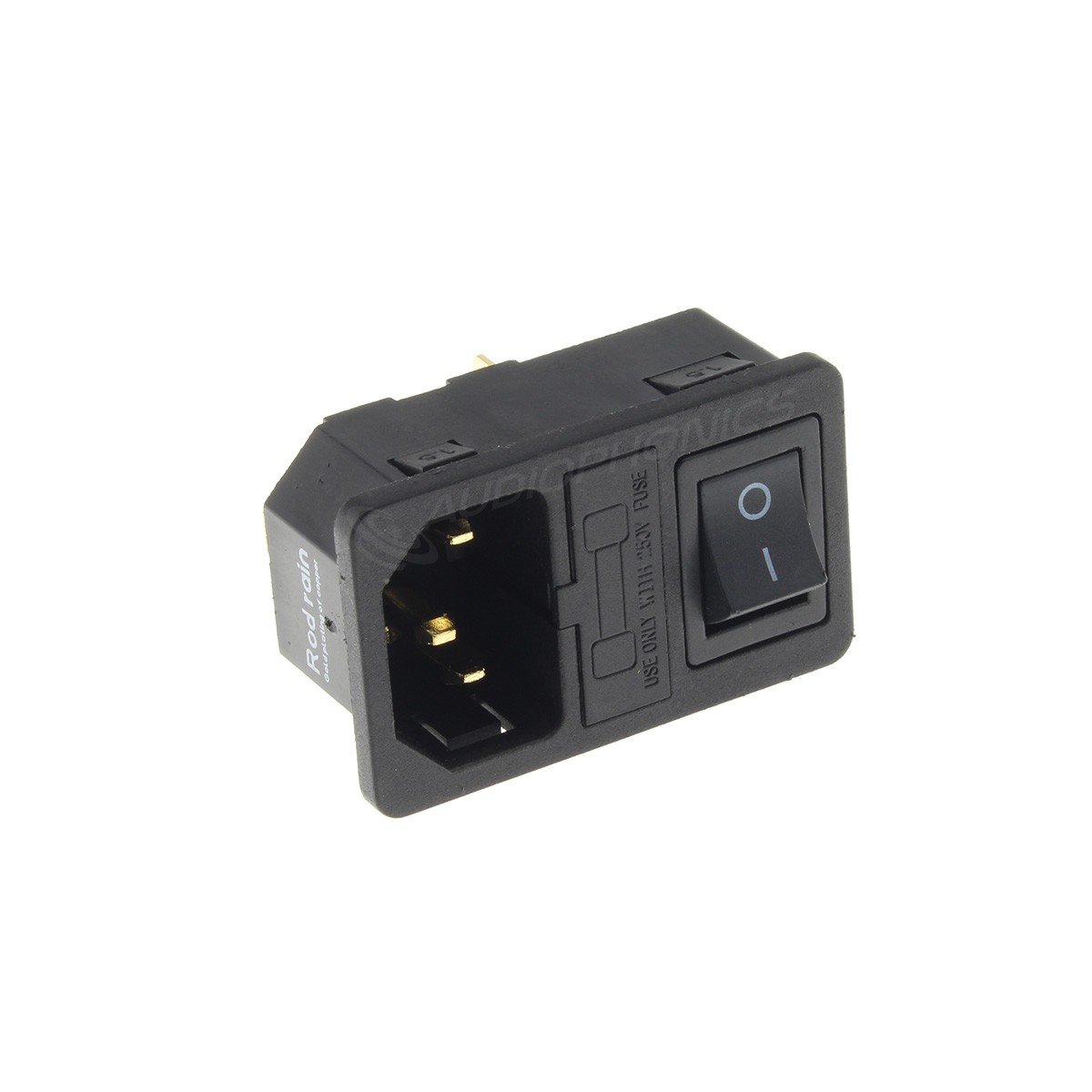 IEC C14 Plug with ON-OFF Toggle Switch and Fuse Gold Plated Pure Copper 250V 10A
