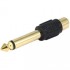 Mono to RCA Gold Plated 6.35mm Male Plug Adapter