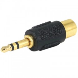 Adaptateur jack 3,5 mâle Stéréo vers RCA femelle plaqué Or