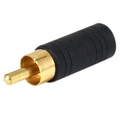 Adaptateur jack 3,5 femelle Stéréo vers RCA mâle plaqué Or