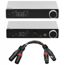 Pack Topping L70 Headphone Amplifier + E70 DAC + TCX1 XLR Cables 25cm Black