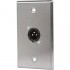 XLR Male 3 Pin One Port Zinc Alloy Wall Plate