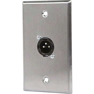 XLR Male 3 Pin One Port Zinc Alloy Wall Plate