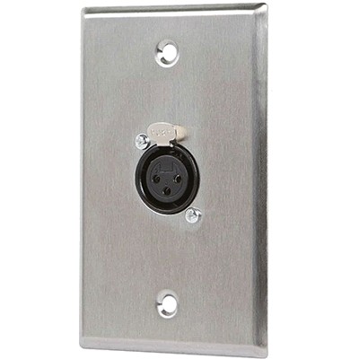 XLR female 3 Pin One Port Zinc Alloy Wall Plate