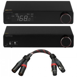 Pack Topping PA7 Amplifier + E70 DAC + TCX1 XLR Cables 25cm Black