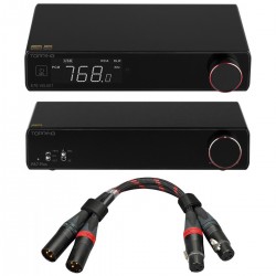 Pack Topping PA7 Plus Amplifier + E70 Velvet DAC + TCX1 XLR Cables 25cm Black