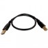 Câble USB-A Male / USB-B Male 2.0 Connecteurs Plaqués Or 0.45m Noir
