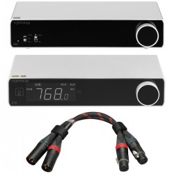 Pack Topping PA7 Plus Amplifier + E70 Velvet DAC + TCX1 XLR Cables 25cm Silver