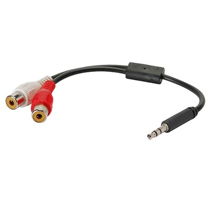 Câble de Modulation Mini JACK 3.5mm - 2 RCA Stéréo Femelle 0.2