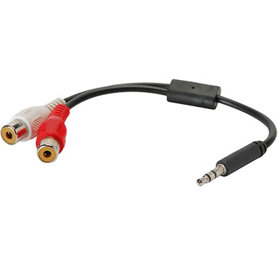 Câble de Modulation Jack 3.5mm - 2 RCA Stéréo Femelle 0.2m