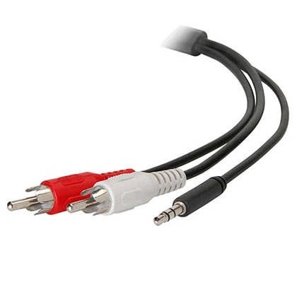 Câble de Modulation Mini JACK 3.5mm - 2 RCA Stéréo Mâle 1.5m