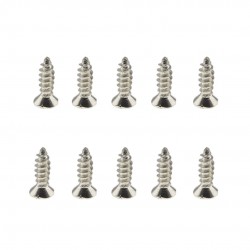 Vis à Bois Tête Fraisée Cruciforme M3x10mm Acier Argent (x10)