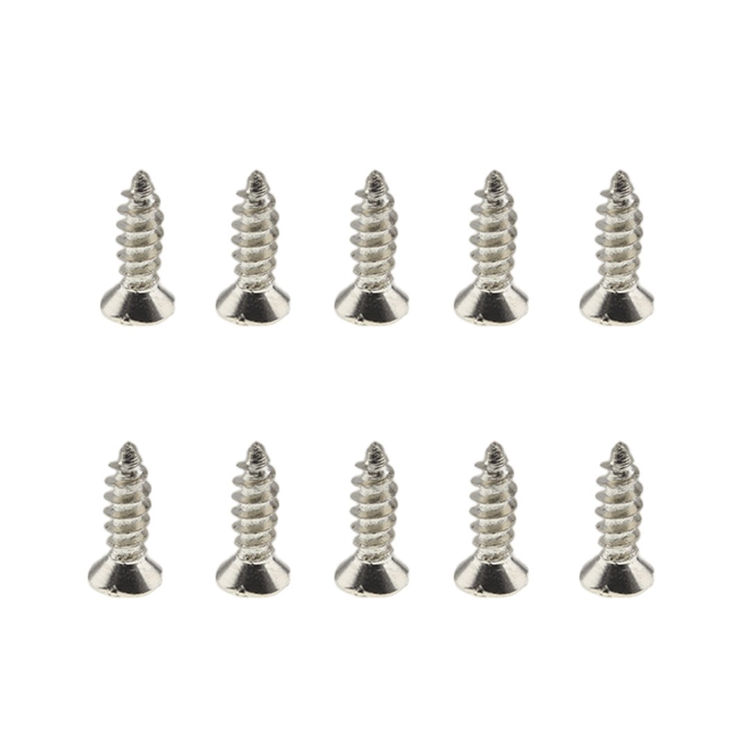 Vis à Bois Tête Fraisée Cruciforme M3x10mm Acier Argent (x10)