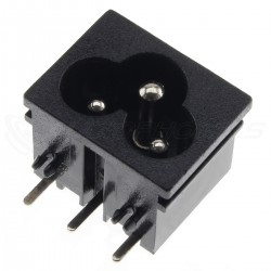 IEC C6 Mickey Socket to Solder for PCB Mounting