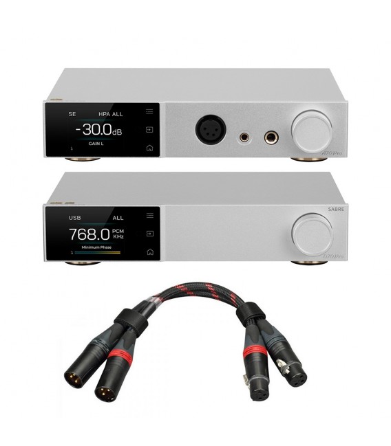 Topping A70 Pro ヘッドホンアンプ DAC XLR 心地よ cable