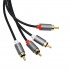 Stereo RCA-RCA Modulation Cable Gold Plated 1m