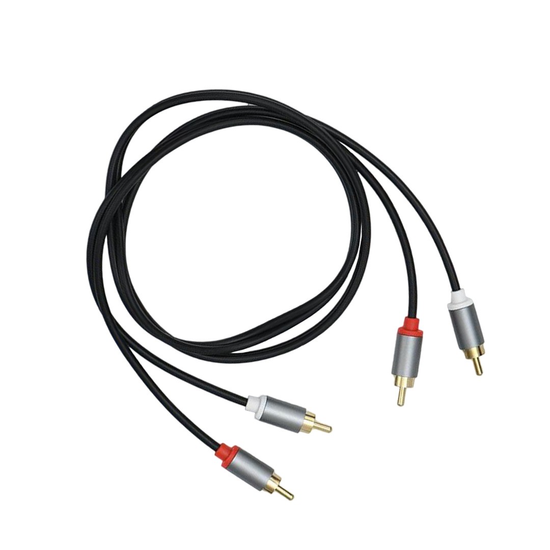 Câble de Modulation Stéréo Plaqué Or RCA-RCA 2m