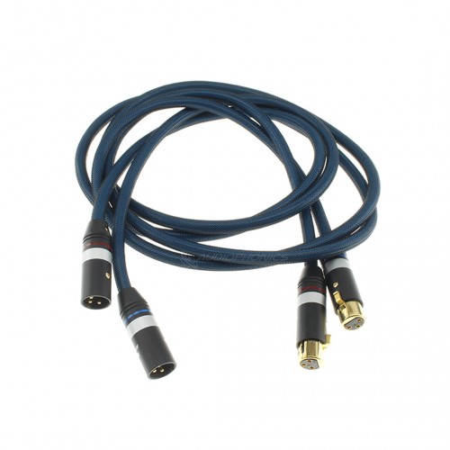 Câble de Modulation XLR Femelle vers XLR Mâle Plaqué Or 1.31mm² 7.6m -  Audiophonics
