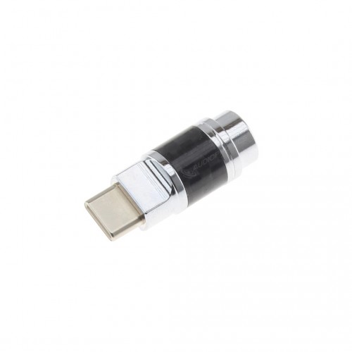 Audiophonics - Câble USB-A 3.0 Femelle vers USB-C Mâle OTG Cuivre Gaine PVC  Blanc 10cm