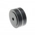 Pied Aluminium Ø30x15mm M4 Noir (Unité)