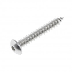 Wood Screws Truss Buttonhead Hex Socket BHC M4x25mm 8.8 Steel Silver (x10)