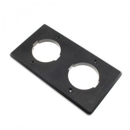 Wall Plate Aluminum base plate Schuko for FURUTECH FI-E30 Black